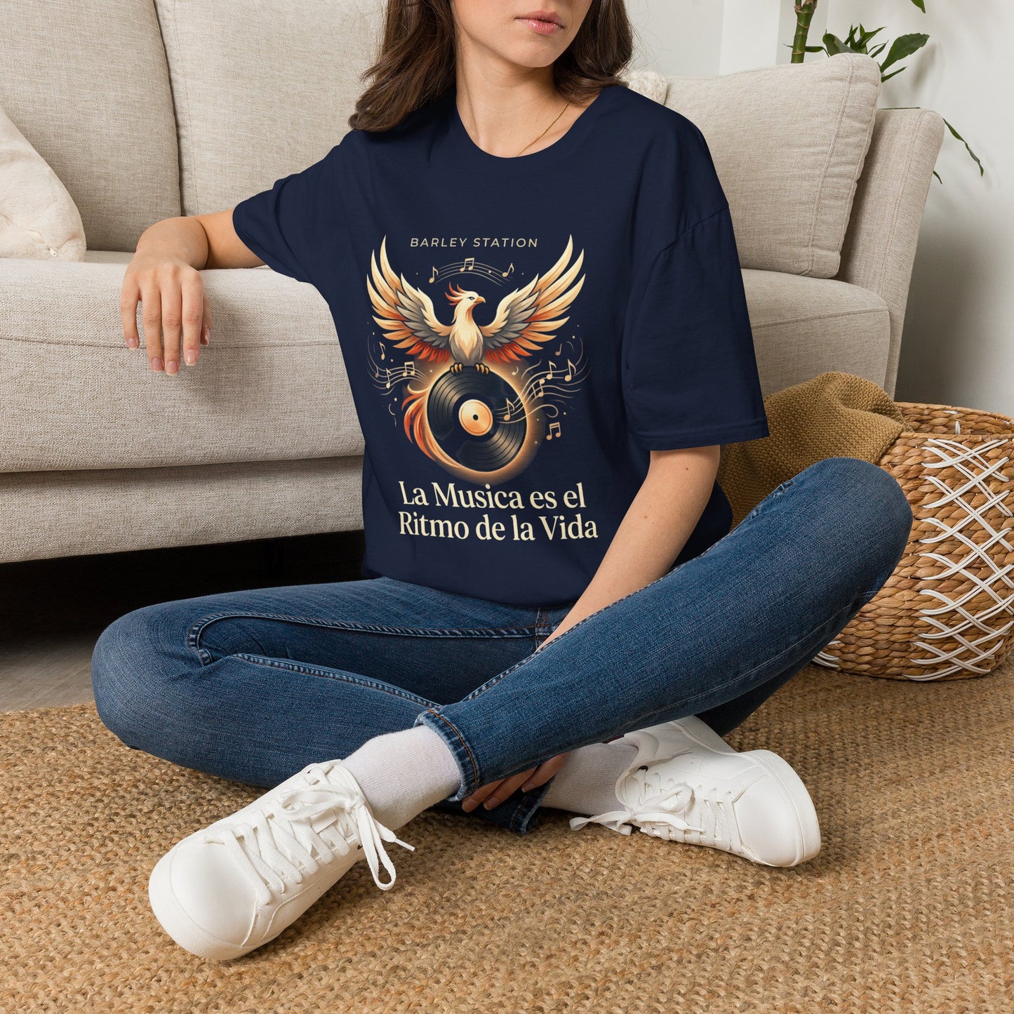 Barley Station Phoenix Tee — “La Musica es el Ritmo de la Vida” Music Lover T-Shirt