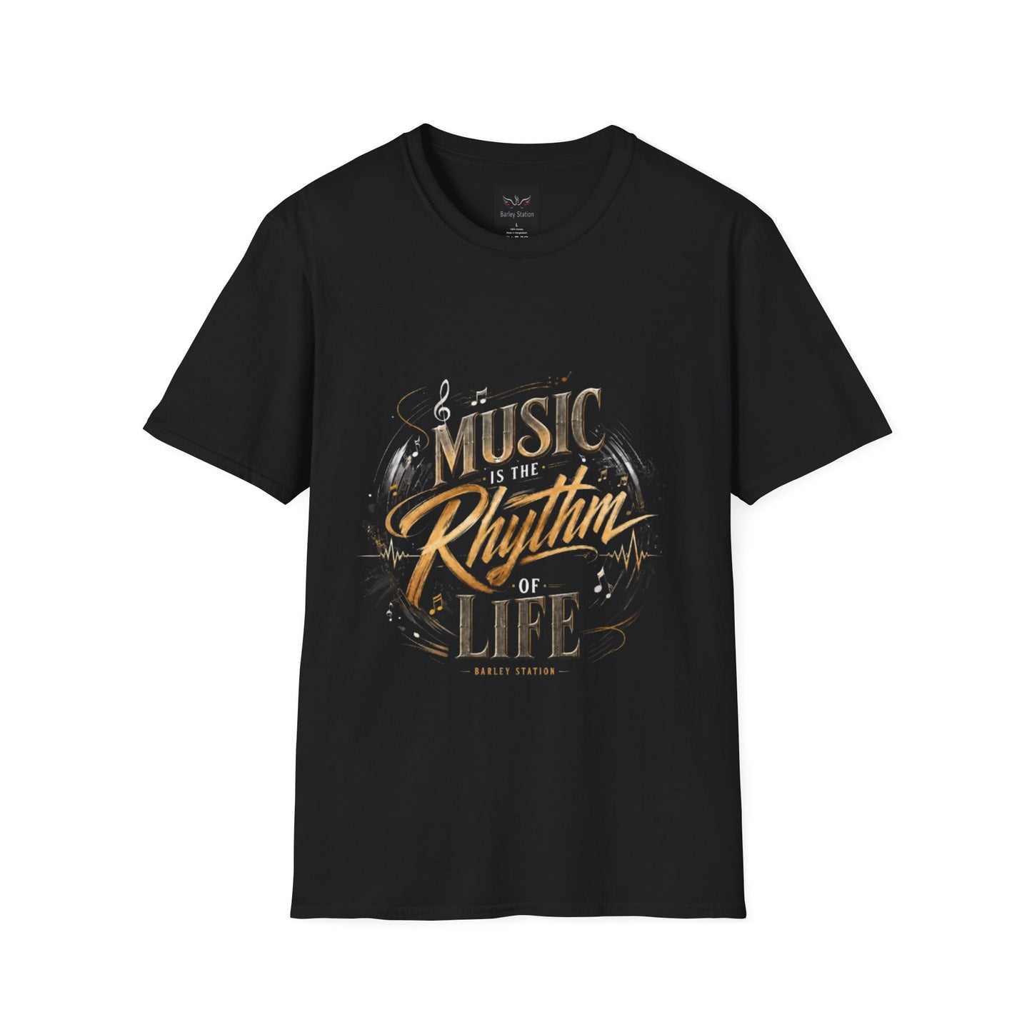 Music Is the Rhythm of Life Vintage Gold T-Shirt