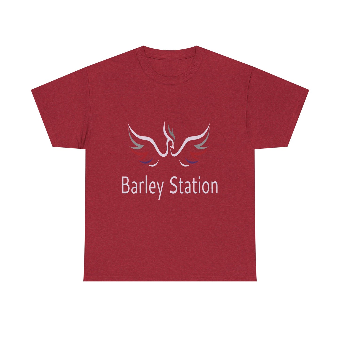 Barley Station Phoenix Logo Heavy Cotton T-Shirt - Unisex Black Tee