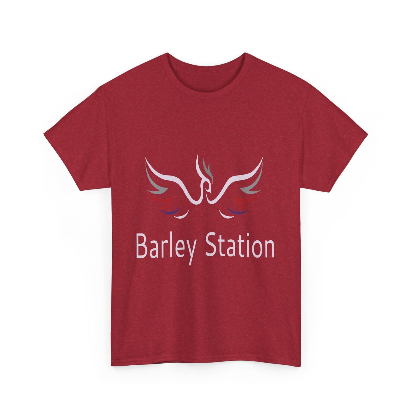 Barley Station Phoenix Logo Heavy Cotton T-Shirt - Unisex Black Tee