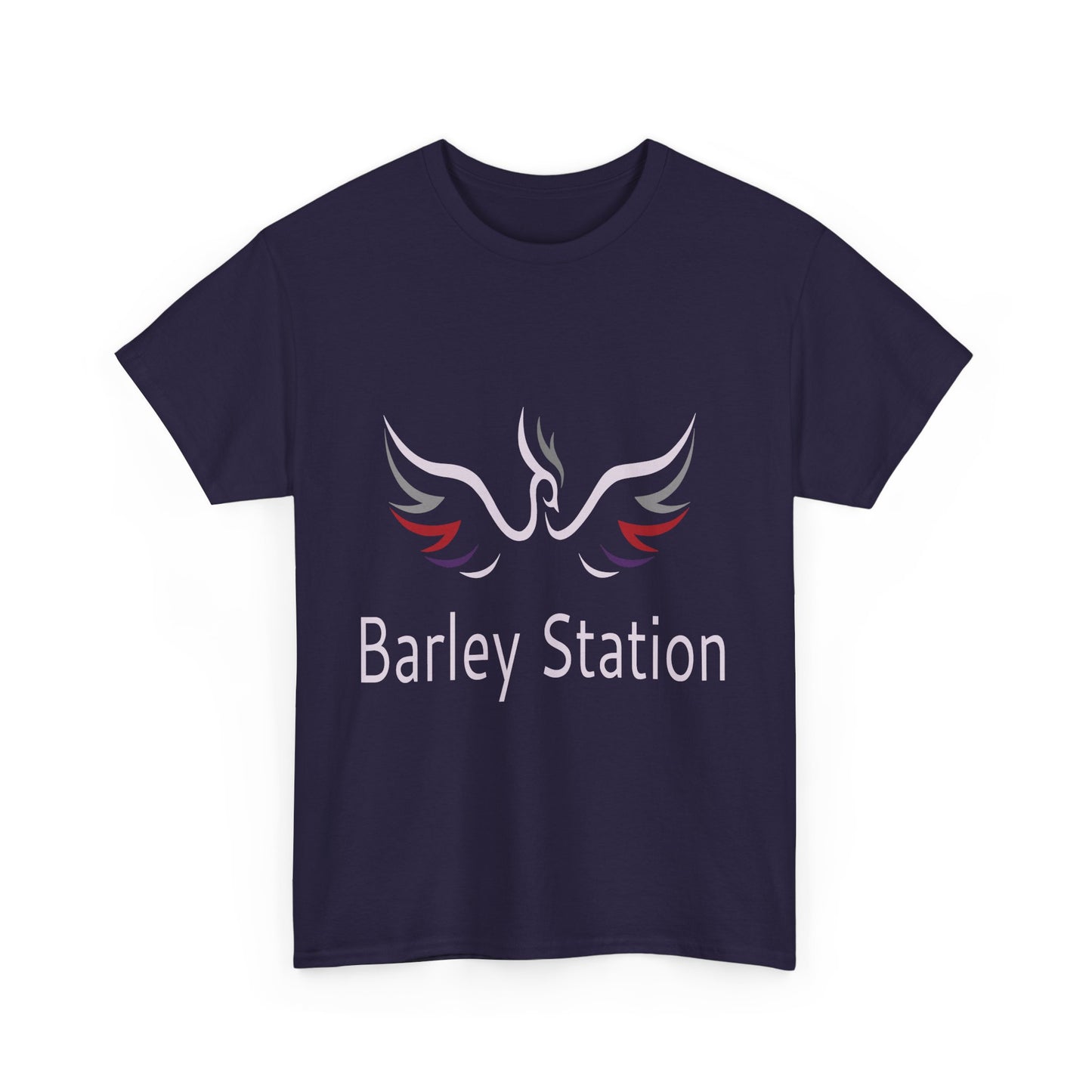 Barley Station Phoenix Logo Heavy Cotton T-Shirt - Unisex Black Tee