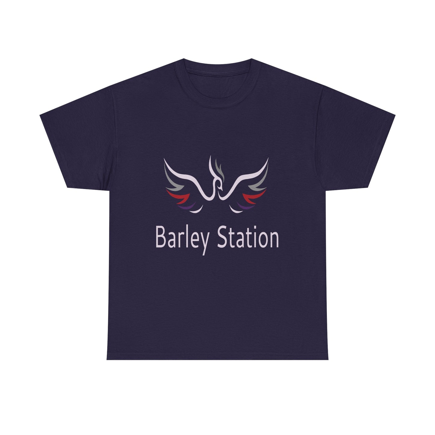 Barley Station Phoenix Logo Heavy Cotton T-Shirt - Unisex Black Tee