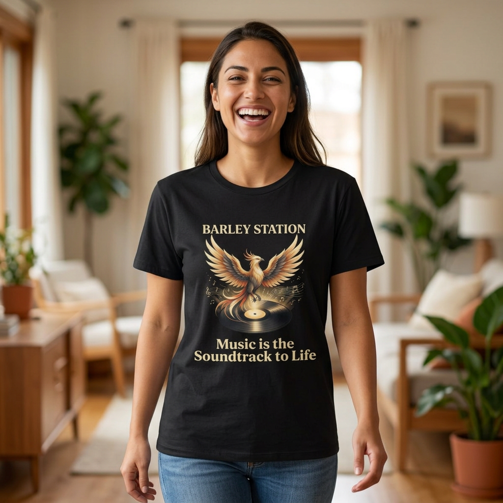Barley Station Phoenix Music T-Shirt — "Music Is the Soundtrack to Life"