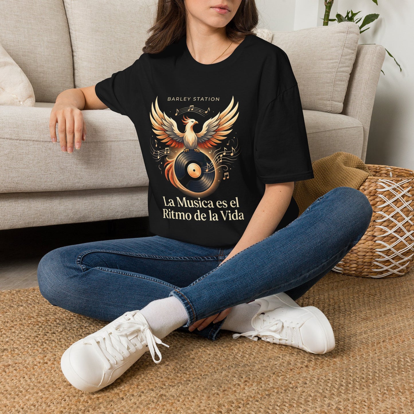 Barley Station Phoenix Tee — “La Musica es el Ritmo de la Vida” Music Lover T-Shirt