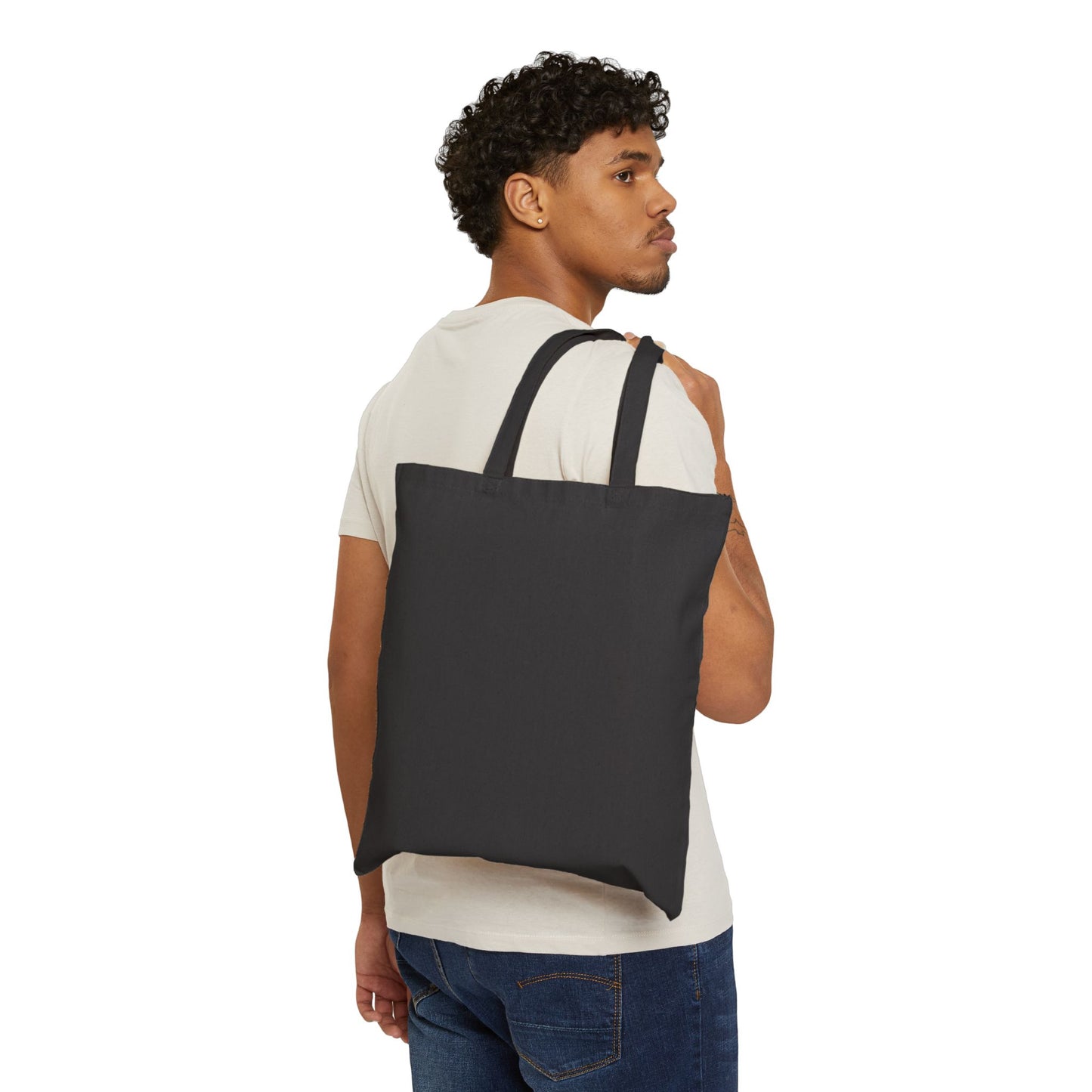 Music Is Life Cotton Tote — "La Música es el Ritmo de la Vida" Winged Vinyl Tote